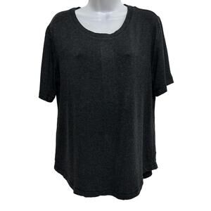 Matty M Womens Size Small S Ladies Gray Cap Sleeve Athletic Shirt Top Yoga Run